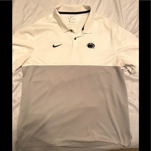 Nike White and Gray Polo Shirt